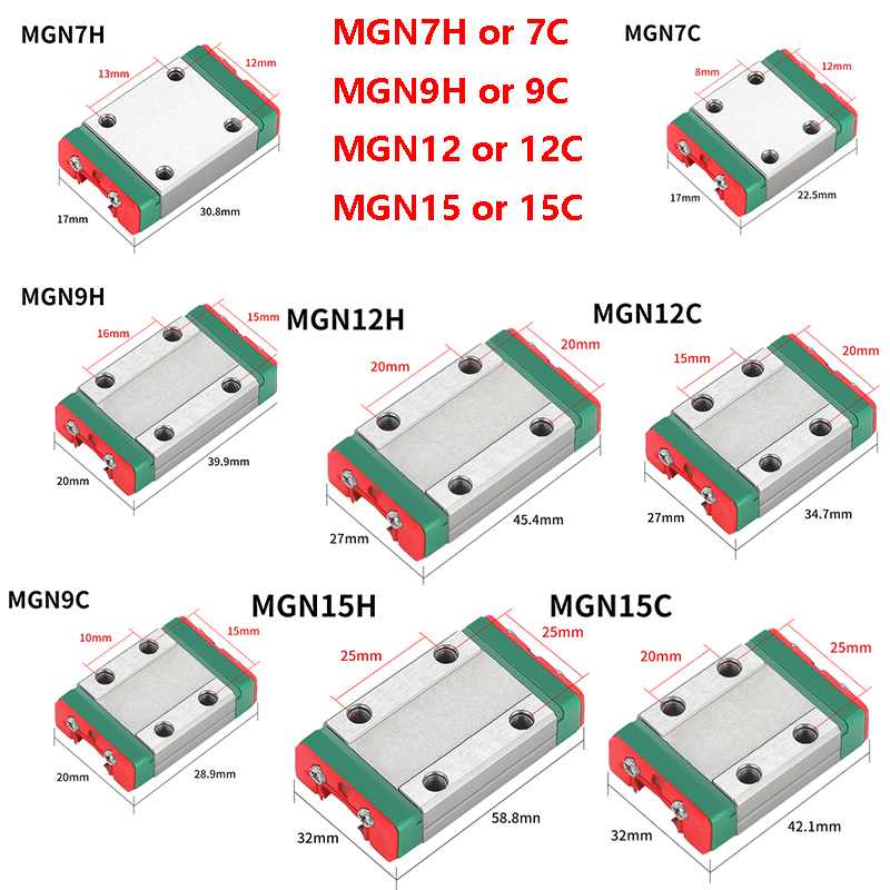 2PCS MGN7C MGN7H MGN9C MGN9H M – Linear Rail Mgn12H Set Bewertung und Preis